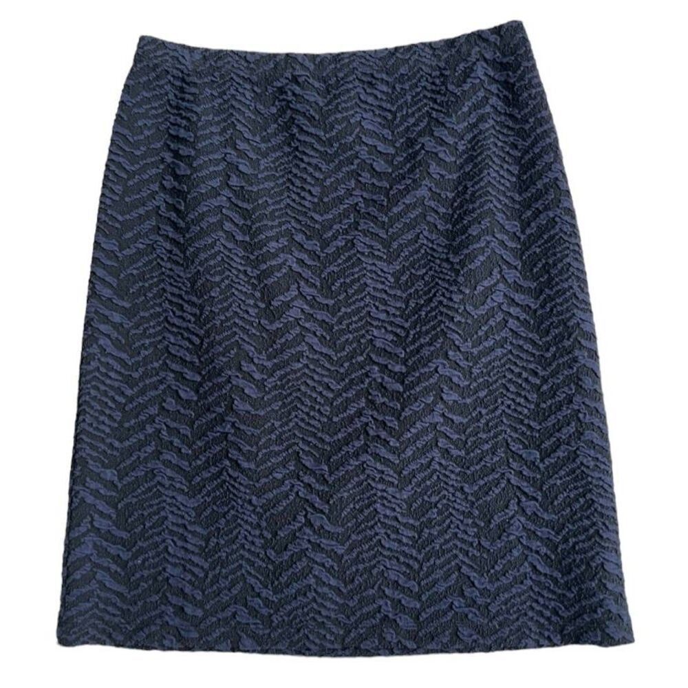 J. McLaughlin Mini Skirt Womens Small Blue Polyester Blend